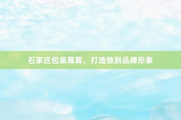 石家庄包装筹算，打造独到品牌形象
